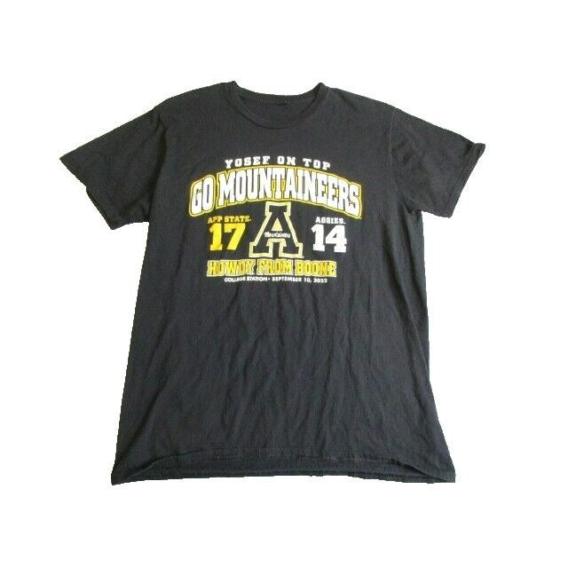 Appalachian State Vs Texas A&M Shirt Adult Small Yosef On Top Go Mountaineer Men