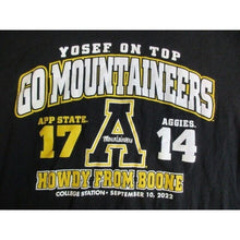 Load image into Gallery viewer, Appalachian State Vs Texas A&amp;M Shirt Adult Small Yosef On Top Go Mountaineer Men
