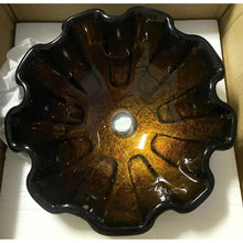 Load image into Gallery viewer, VIGO Bathroom Vessel Sink Counter top Basin Bowl Glass Ruffle NEW
