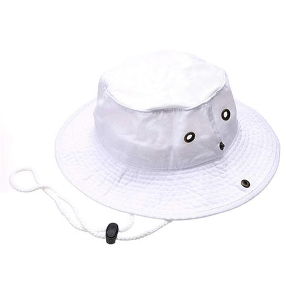 Newhattan 100% Cotton Solid Safari Bucket hats Foldable Unisex