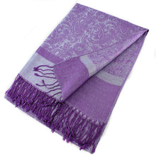 Load image into Gallery viewer, Light Paisley Pashmina Scarf Shawls 018
