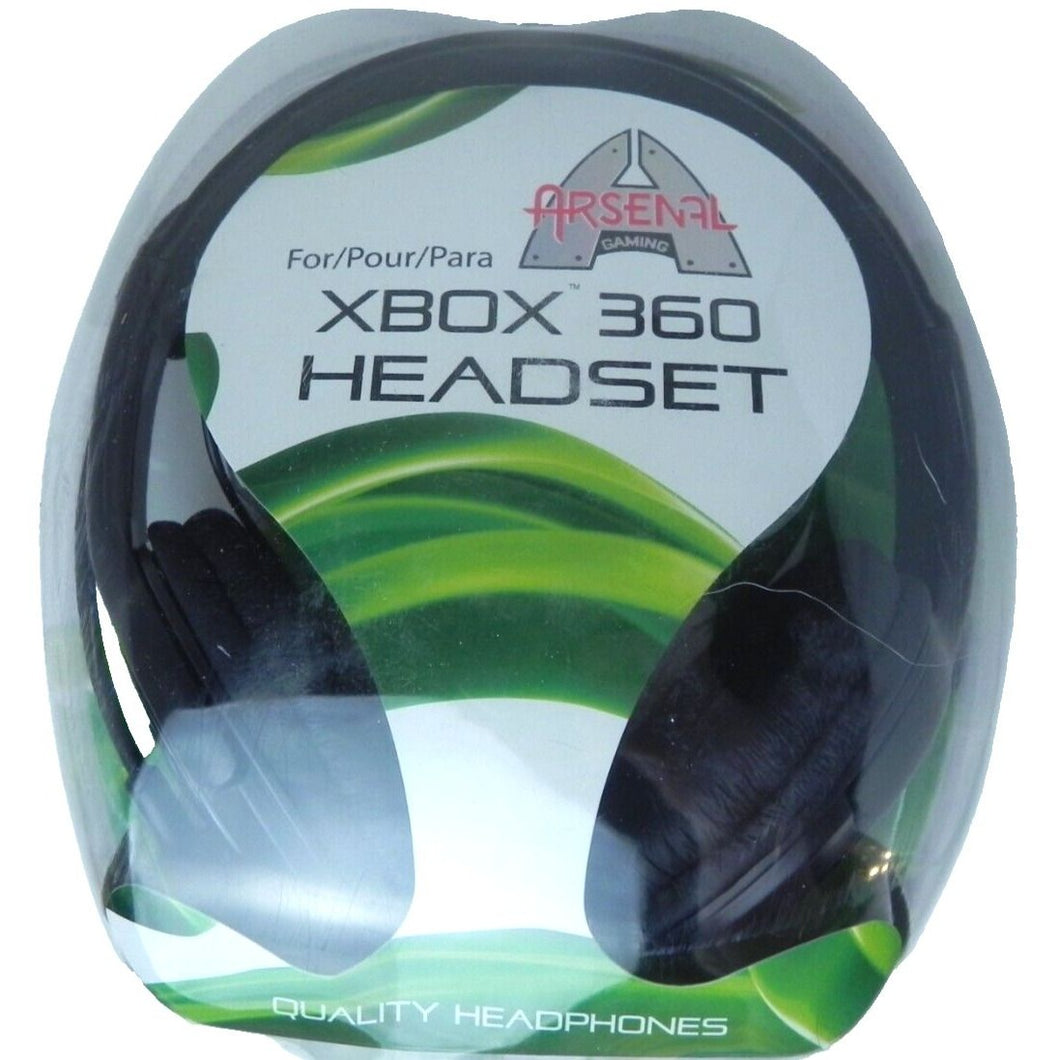 XBOX 360 Headset Arsenal Gaming AX36HDSETB Over Ear Mic Noise Cancelling NEW