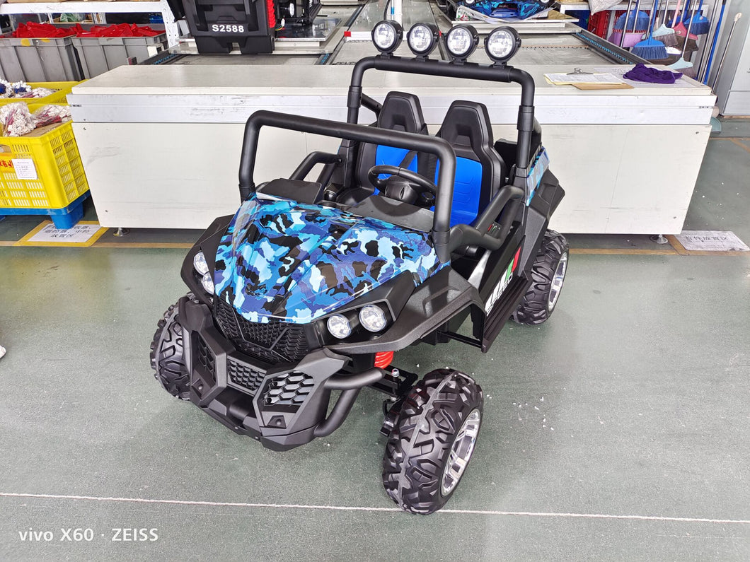 TAMCO-S2588-1 Camoflage BLUE 24 V big bettery, 4MD, two seats big kids electric ride on UTV, 2.4G R/C