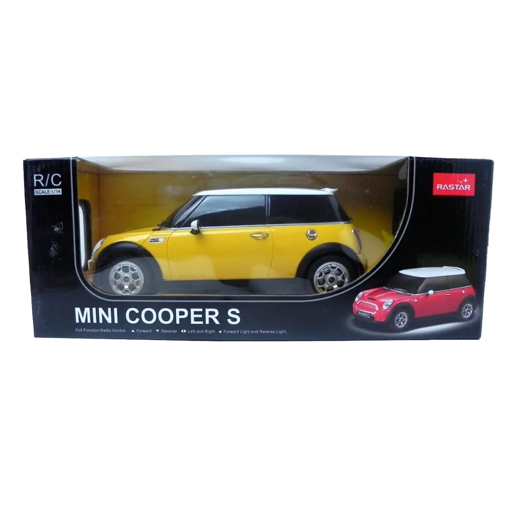 RASTAR 1:14 RC MINI COOPER S, REMOTE CONTROL RC Toy Car Yellow - NIB NEW