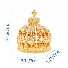 Load image into Gallery viewer, Crown with Cross Jewelry Case
