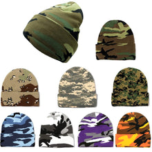 Load image into Gallery viewer, NEWHATTAN Knit Soft Warm Cuffed Beanie Hat Winter Camo Hats
