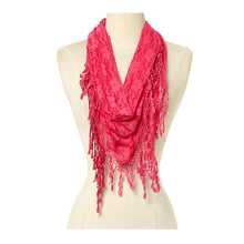 Load image into Gallery viewer, Fashion Lace Tassel Sheer Triangle Lightweight Scarf
