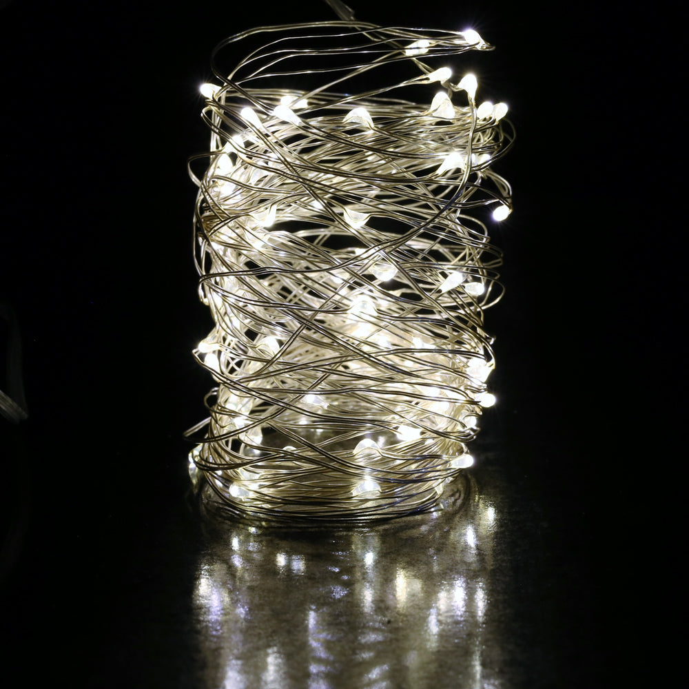 String Fairie light 35ft LED WARM-WHITE fairies string light copper-wire Dual power -USB or 2AA Battery  (minimum of 12)