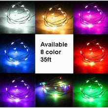 Load image into Gallery viewer, String Fairie light 35ft LED copper-wire Dual power -USB or 2AA Battery (minimum of 12)
