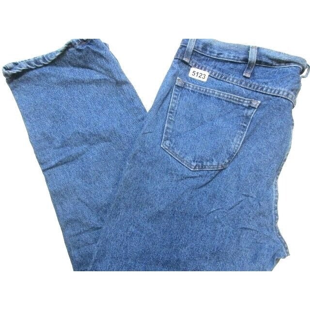 Vintage Rustler Jeans Adult 42x30 Straight Leg Flat Front 100% Cotton Mens