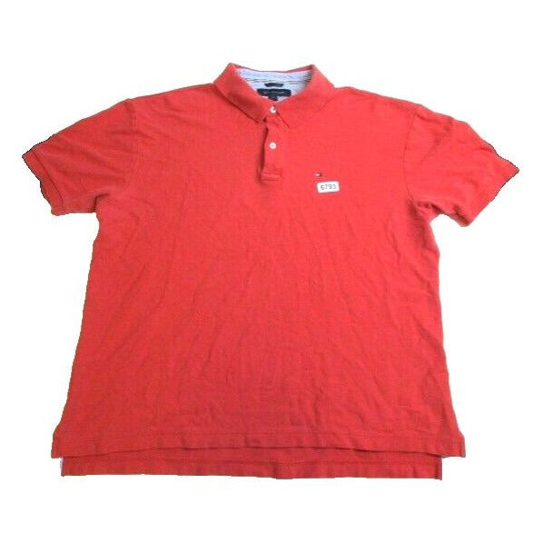 Tommy Hilfiger Shirt Adult Extra Large Preppy Polo Red Golf Casual Colared Mens