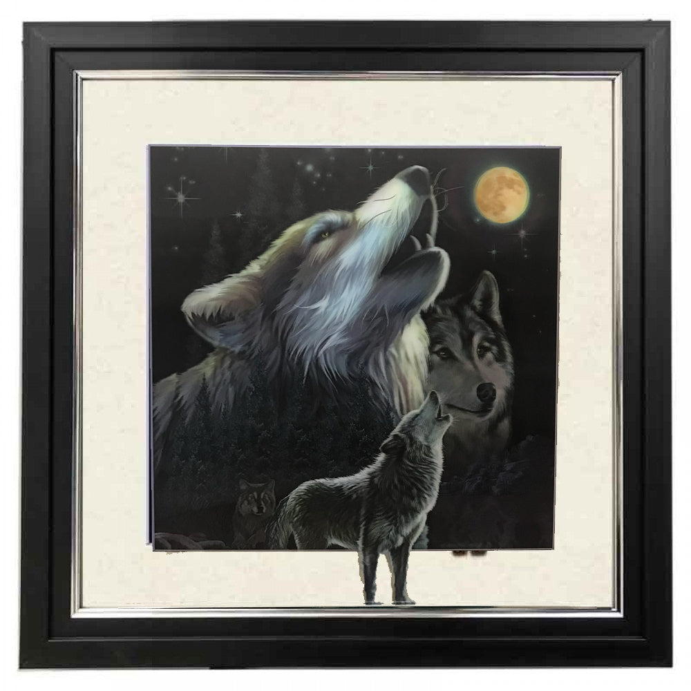 477 5D wolf Lenticular Picture Frame 18x18  (MINIMUM OF 4)