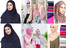 Load image into Gallery viewer, Solid Color Jersey Scarves Scarf Head Wrap Hijab Scarf
