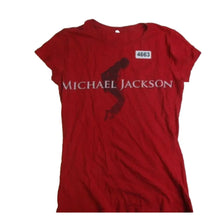 Load image into Gallery viewer, Michael Jackson Red Short Sleeve Womens T-shirt Top Tee Shirt Graphic Small **
