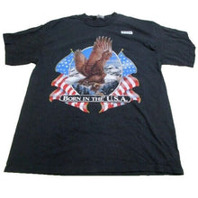 Load image into Gallery viewer, Born In The USA Patriotic Eagle Mens Tshirt Top Tee Shirt Graphic -  Large **
