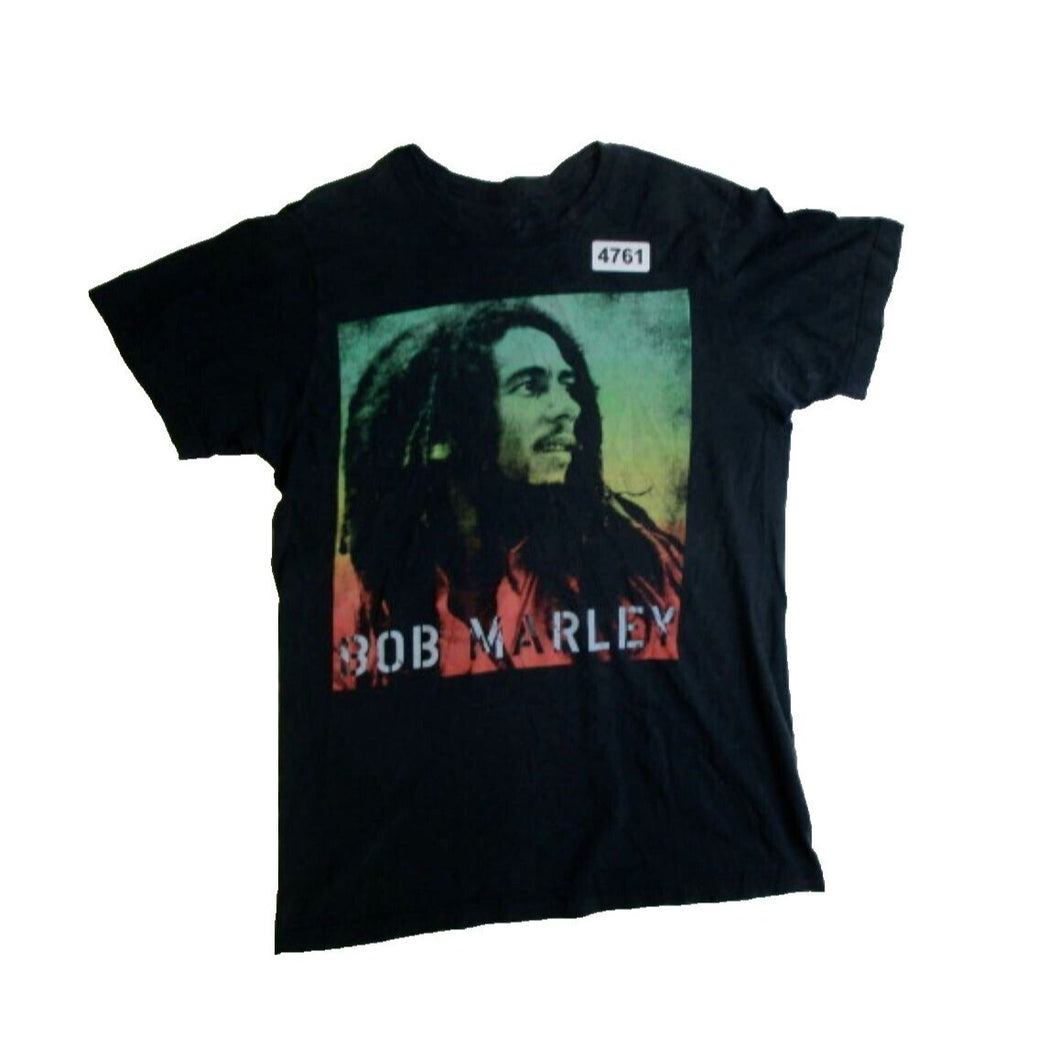 Zion Rootswear Bob Marley Black Mens Tshirt Top Tee Shirt Graphic - Medium **