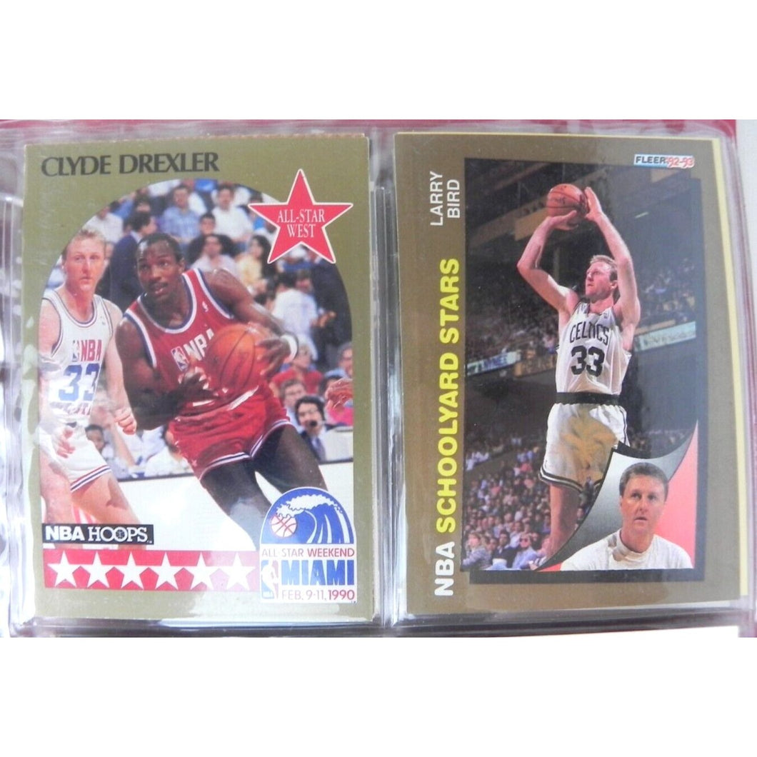 Lot of Approx. 80 Vintage 1990's NBA Basketball Cards- Larry Bird, Clyde Drexler