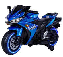 Load image into Gallery viewer, TAMCO-T3 painted blue kids 12V wheels with light, hand drive , electric motorcycle Children ride on motorcycle
