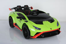 Load image into Gallery viewer, TAMCO SMT-555 green Licensed Lambojini ride on car, kids electric car, riding toys for kids with remote control Amazing gift for 3~6 years boys/grils
