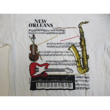 Load image into Gallery viewer, Vintage New Orleans Jazz Music Shirt Womens Small White Classical Rock Ladies
