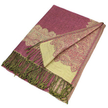 Load image into Gallery viewer, Border Pashmina Scarf Shawl 003
