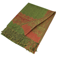 Load image into Gallery viewer, Border Pashmina Scarf Shawl 003
