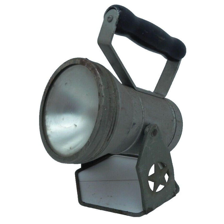 Vintage Star Headlight & Lantern Co Railroad Flashlight Lantern Wood Handle