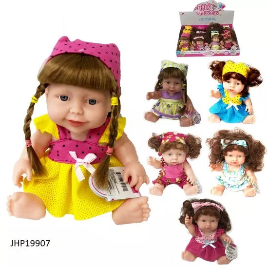 CASE OF 4 - BABY MAY MAY MUSICAL ASSORTED GIRL DOLLS - 12 DOLLS PER BOX