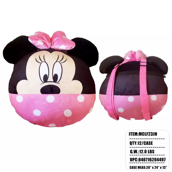 CASE OF 12 - MINNIE PLUSH BACKPACK