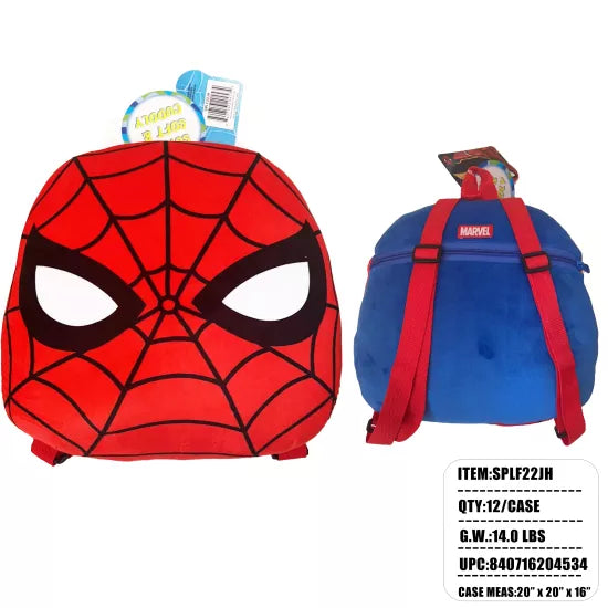 CASE OF 12 - SPIDERMAN PLUSH BACKPACK