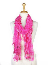 Load image into Gallery viewer, Fashion Lace Tassel Sheer Oblong Lightweight Scarf
