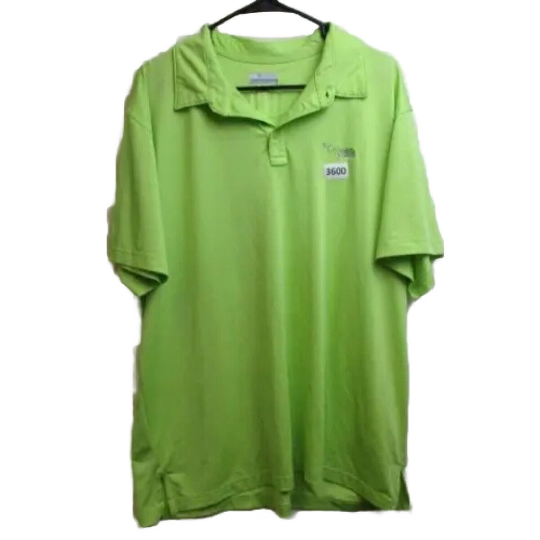 Columbia PFG Green Fishing Outdoor Performance Mens Polo Shirt- Extra Large **