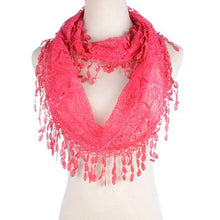 Load image into Gallery viewer, Fashion Lace Tassel Sheer Infinity Lightweight Scarf
