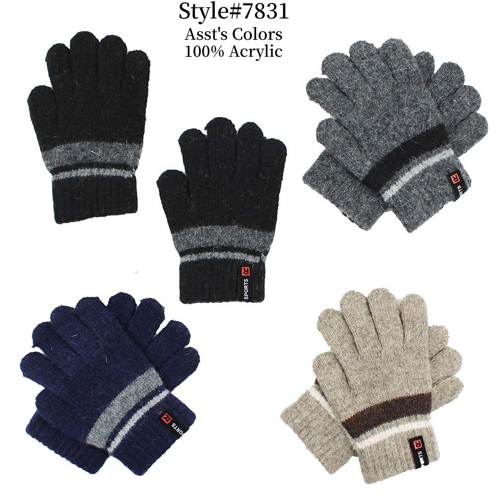 12-pack Wholesale Kid's Winter Gloves Knit Gloves #7831