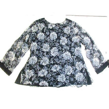 Load image into Gallery viewer, Avenue Tops V-Neck Floral Womens Long Sleeve Blouse Casual - Size 14/16 **

