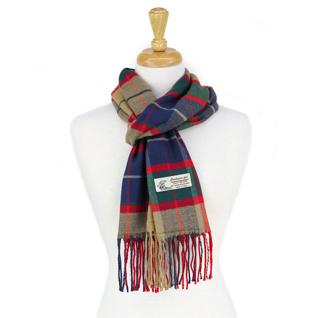 Plaid Cashmere Feel Scarf 12-pack