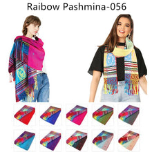 Load image into Gallery viewer, Rainbow Pashmina Scarf Shawls 056
