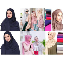 Load image into Gallery viewer, Jersey Scarves Fashion Rhinestones Scarf Shawls, Head Hijab Scarf
