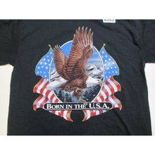 Load image into Gallery viewer, Born In The USA Patriotic Eagle Mens Tshirt Top Tee Shirt Graphic -  Large **
