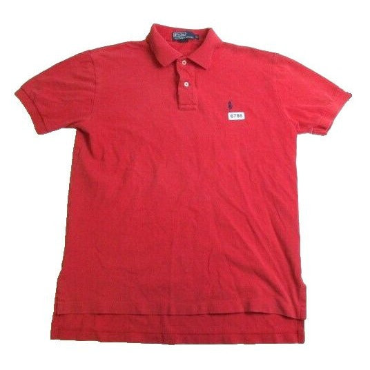 Vintage Ralph Lauren Shirt Medium Polo Preppy Logo Red Pony Golf Casual Mens
