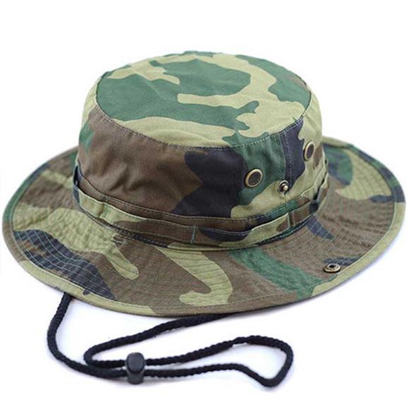 Newhattan Cotton Camo Safari Bucket hats Foldable Unisex