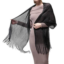 Load image into Gallery viewer, Lightweight Metallic Fish Net Scarf, Party Scarf

