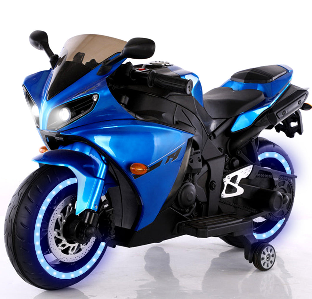 TAMCO-T1 blue kids motorcycle ,12V wheels with light, hand drive , PU seat, electric motorcycle Children ride on motorcycle