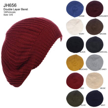 Load image into Gallery viewer, 12-pack Wholesale Beret Hat Light Knit Hat High Quality JH656
