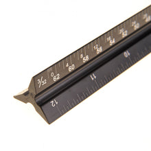 Load image into Gallery viewer, 12&quot; Aluminum Architect Scale Ruler
